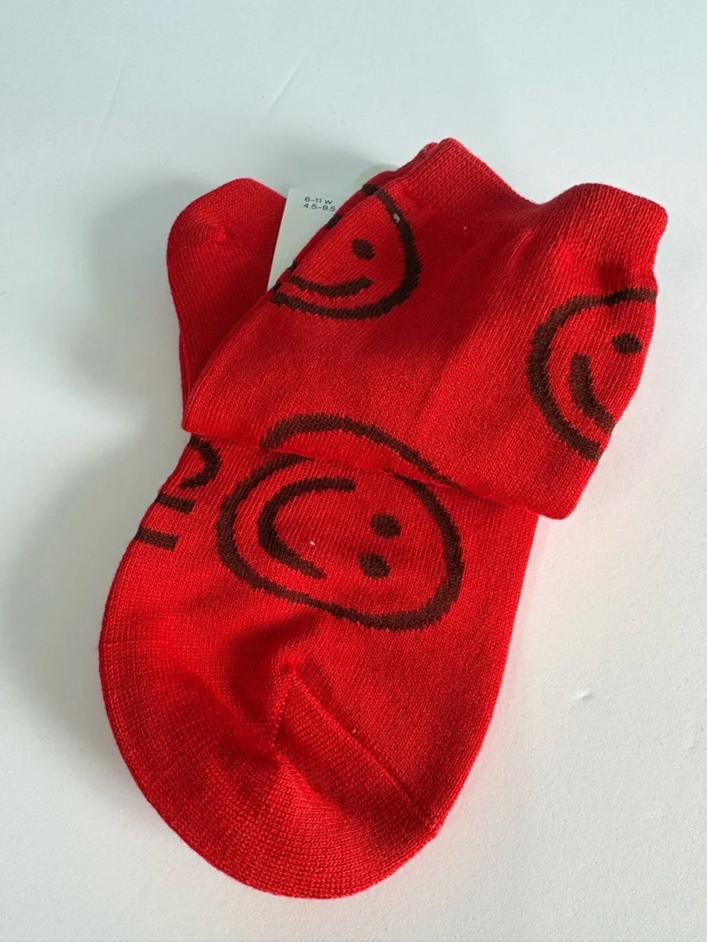 NWT BAGGU Happy Crew Sock